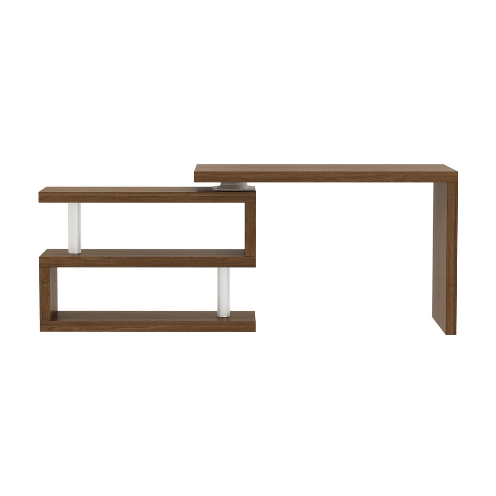 Modern 47'L Swivel Top Desk-Walnut - Eloy Royal