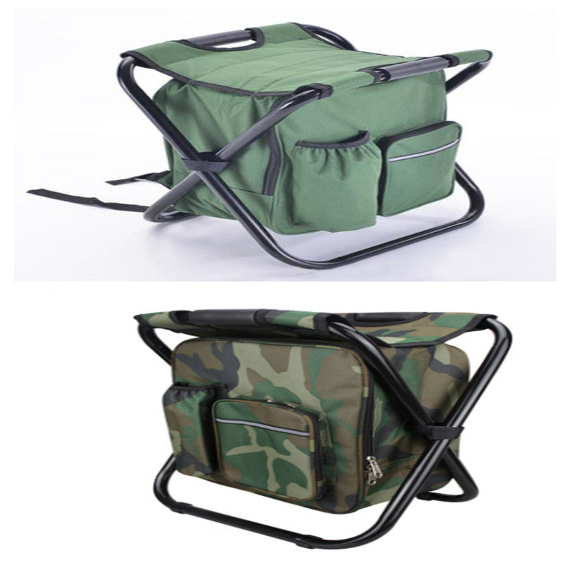 Multifunction Outdoor Folding Chair Ice Cooler Picnic Bags Camping Fishing Stool Backpacking Hunting Rest Chair - Eloy Royal