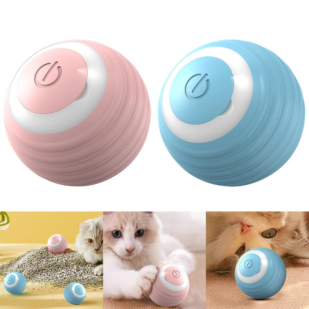 Automatic Moving Bouncing Rolling Ball Smart Cat Toy Ball Self-Moving Kitten Toy For Indoor Cat Kitten - Eloy Royal