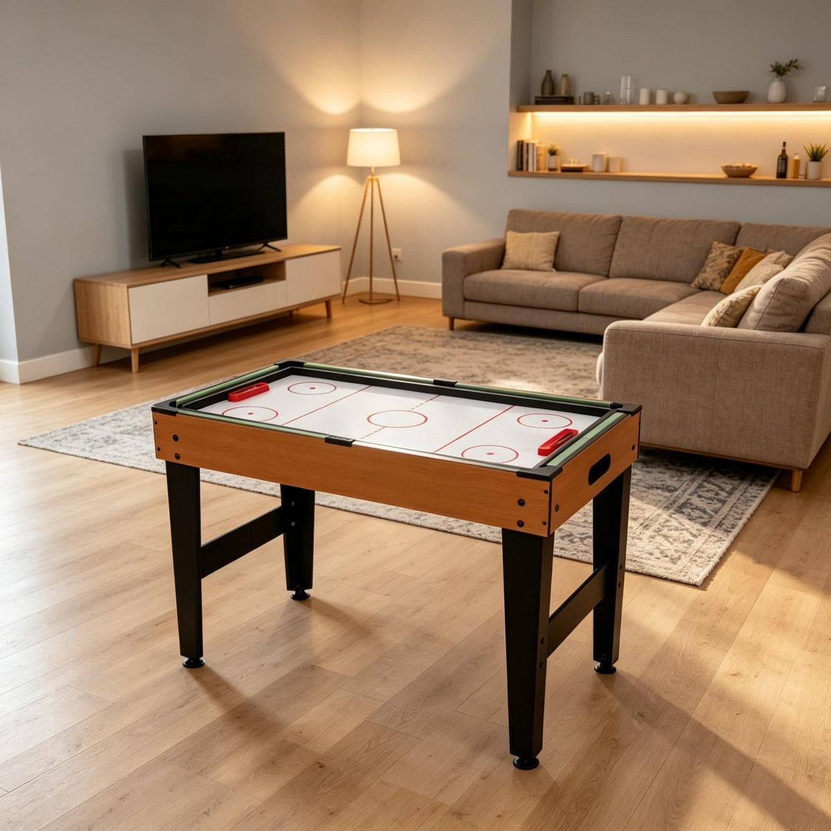 5‑in‑1 Multi Game Table, 53‑Inch Combo Game Table Featuring Foosball, Pool, Ping Pong, Air Hockey and Basketball, Complete Sports Game Set for Game Rooms
