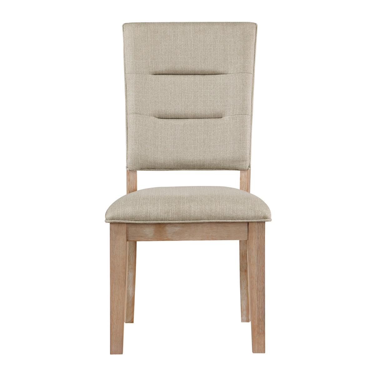 Side Chairs Dining Room Wood Veneer Rustic Set of 8 Beige