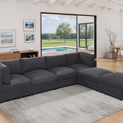 Corduroy Reversible Modular Sectional