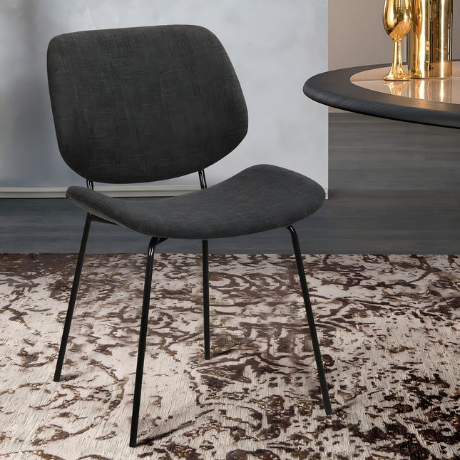 Uqet Charcoal Modern Dining Accent Chair