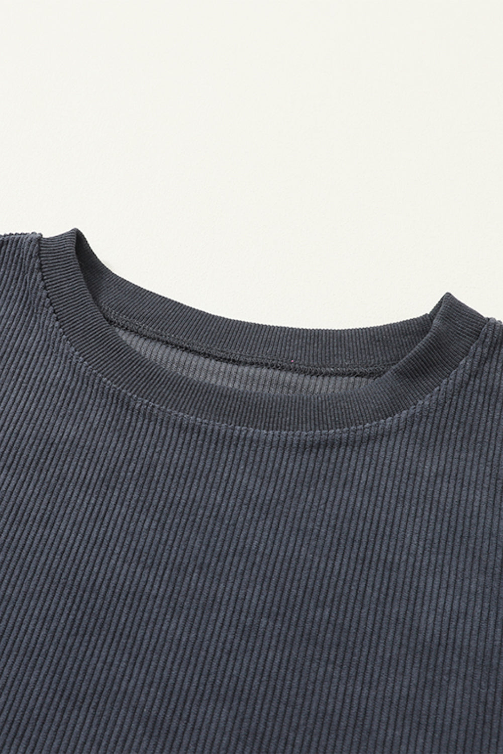 Dark Grey Drop Sleeve Ribbed Oversized Sweatshirt - Eloy Royal