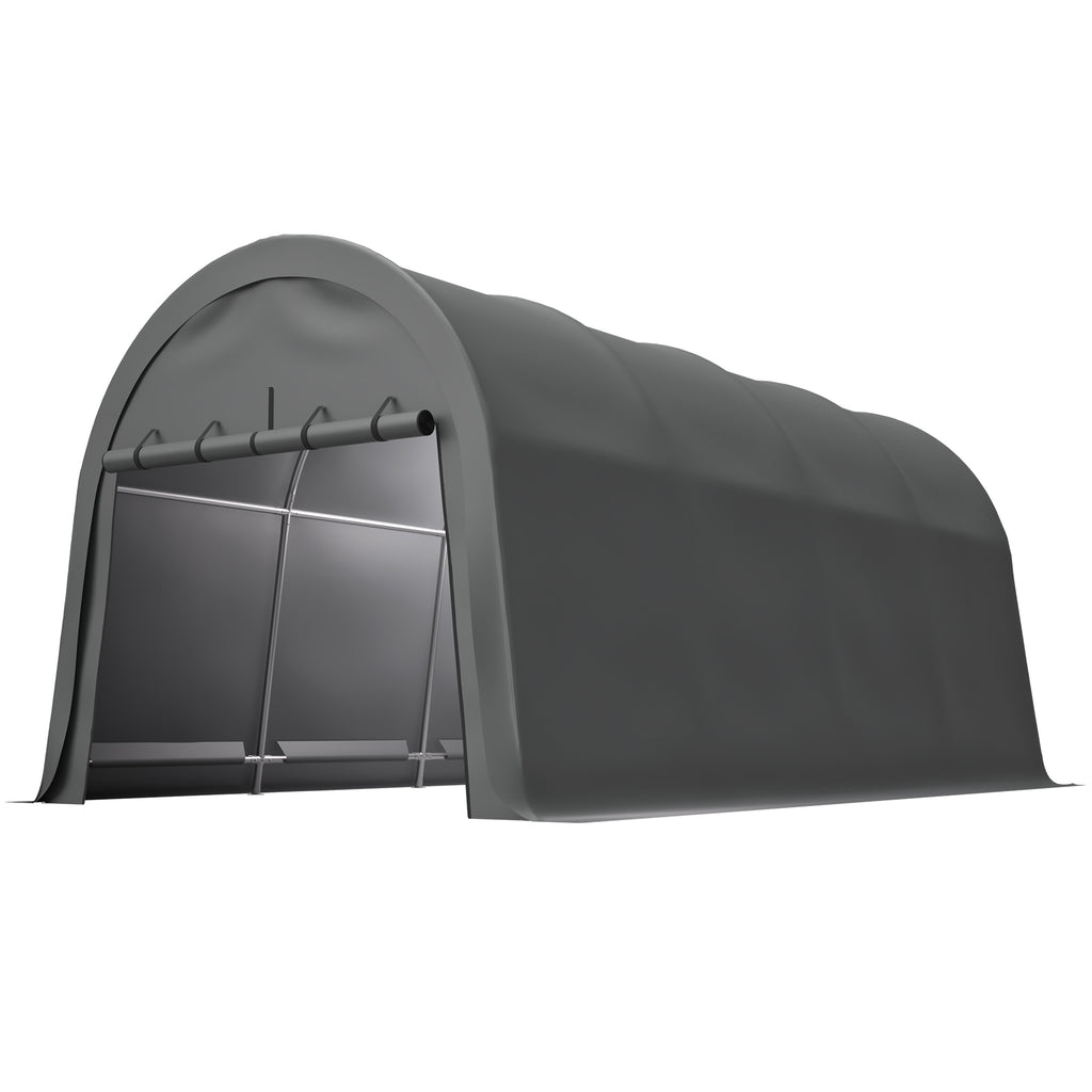 Anti-Snow 10x20 FT Carport, Commercial Grade Heavy Duty Portable Garage Canopy with Steel Frame & Vented Roof, Waterproof Outdoor Storage Shed for Vehicle, Boat, RV