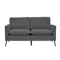 TS Nordic Retro Light Luxury Leather Upholstered Sofa Loveseat, Gray, 55.91L x 31.90W x 26.80H inches