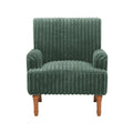 Modern Accent Chair with 3.5cmW Wide Wale Corduroy, 9' Solid Wood Legs, Comfortable Upholstered Armchair in Pink for Living Room
