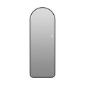 65' x 24' Arched LED Full Length Mirror with Black Aluminum Frame, 3 Color Temperatures & Stepless Dimming, HD Mirror for Bedroom, Closet & Dressing Room