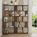 Set of 2 free combination bookcase space saving corner bookshelf 55cm plus 80cm length dark brown color and other 4 colors for option, 2 bookcases group L shaped bookcase x 1 + I shaped bookcase x 1