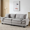 Corduroy Sofa Sleeper Couch Loveseat Sofa with Pillows Comfy Upholstered Deep Seat Sofa for Bedroom,Living Room,Apartment,Office,Dorm-Light Grey Corduroy