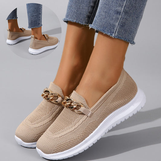 Chain Flats Shoes Women Mesh Sports Walking Shoes - Eloy Royal