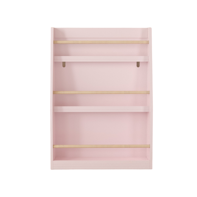 3-Tier Kids Book Shelf, Pink MDF & Pine Wood Storage Rack for Bedrooms, Playrooms, and Classrooms