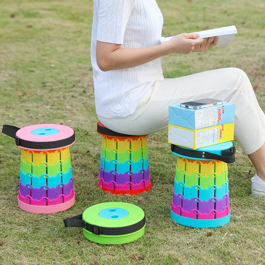 Children's Rainbow Folding Stool Portable Retractable Chair - Eloy Royal