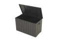 Outdoor Storage Box, 200 Gallon Metal Deck Box Built-in a Oxford Fabric Storage Bag, Lockable & Waterproof Outside Patio Storage Box - Gray