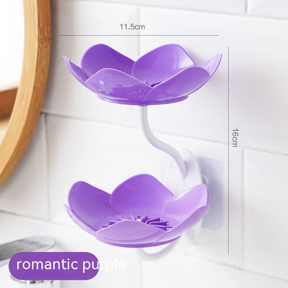 Lotus Soap Box Punch-free Wall-mounted Double-layer Drain - Eloy Royal