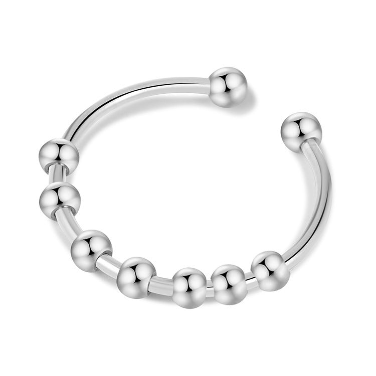 DIY Bead Screwable Pressure Stainless Steel Ring