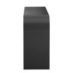 TREXM Modern Console Table with 2 Storage Drawers, Fluted Entryway Table with Rounded Silhouette for Hallway Living Room and Entryway (Black) - Eloy Royal