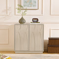 Floor-standing cabinet, sideboard, freestanding self-service locker, with an embedded design, featuring two cabinet doors and adjustable shelves. Suitable for living rooms, entryways, and hallways.