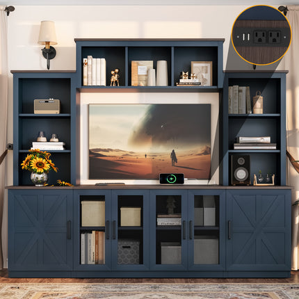 TV Stand with Large Storage Cabinet with Modern TV Stand Media Console