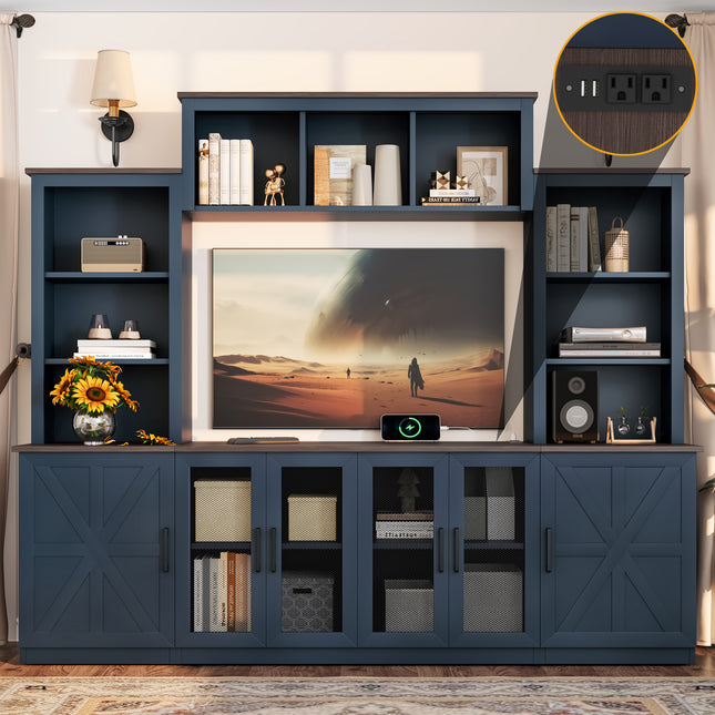 TV Stand with Large Storage Cabinet with Modern TV Stand Media Console