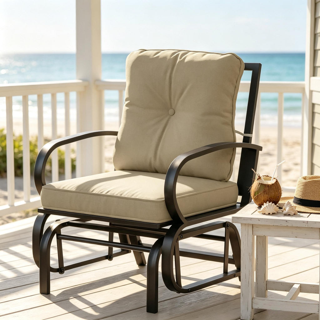 Comfortable Garden Rocker Chair,Outdoor Glider Chair,Elegant Patio Rocking Chair