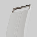 Modern Dining Chairs,PU Faux Leather High Back Upholstered Side Chair with C-shaped Tube plating Metal Legs for Dining Room Kitchen Vanity Patio Club Guest Office Chair (Set of 2) (White+PU Leather) - Eloy Royal