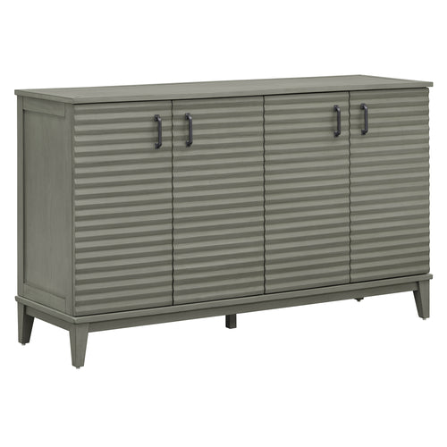 4-Door Storage Buffet with Adjustable Shelves, Antique Gray