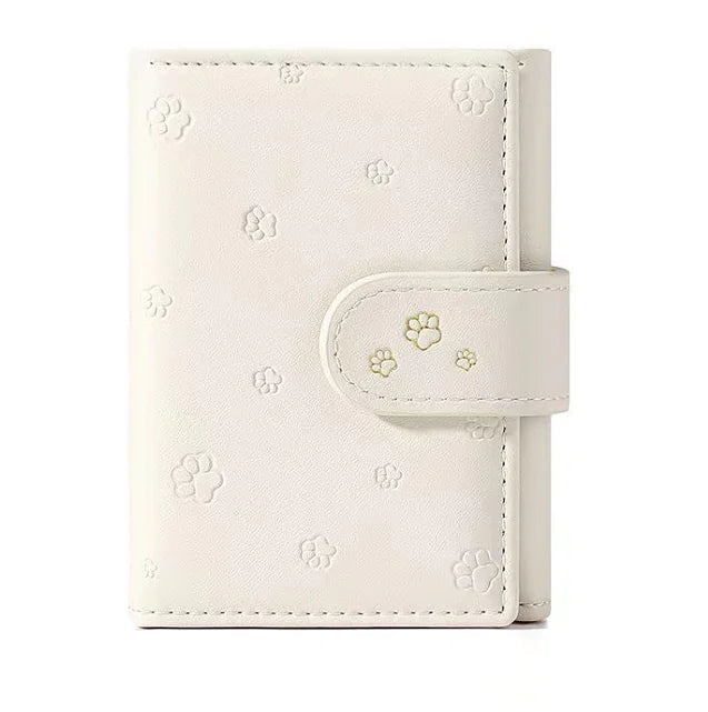 Small Paw Print Wallets Beige