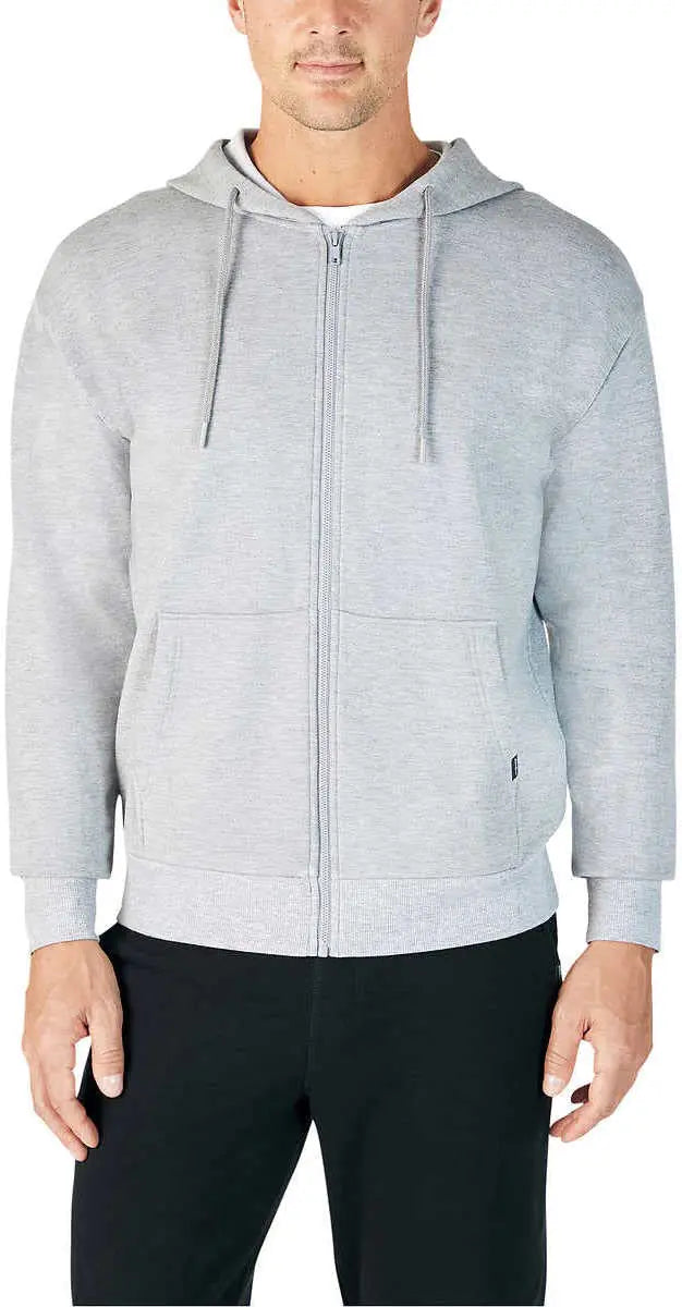 Eddie Bauer Mens Super Soft Heavyweight Full Zip Fleece Hoodie (Gray Medium)