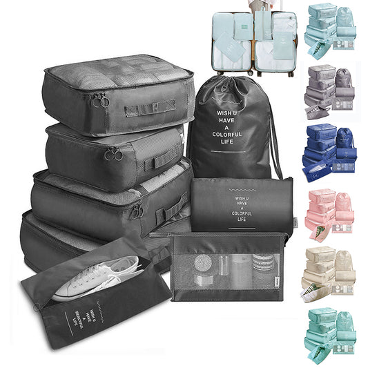 8-piece Set Luggage Divider Bag Travel Storage Clothes Underwear Shoes Organizer Packing Cube Bag - Eloy Royal