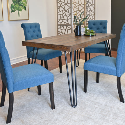 Ashford 5-Piece Dining Set, Hairpin Dining Table with 4 Chairs, 4 Color Options