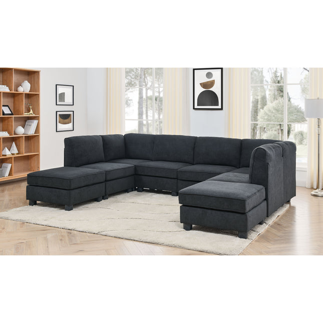 Polyester Upholstered Modular Sectional