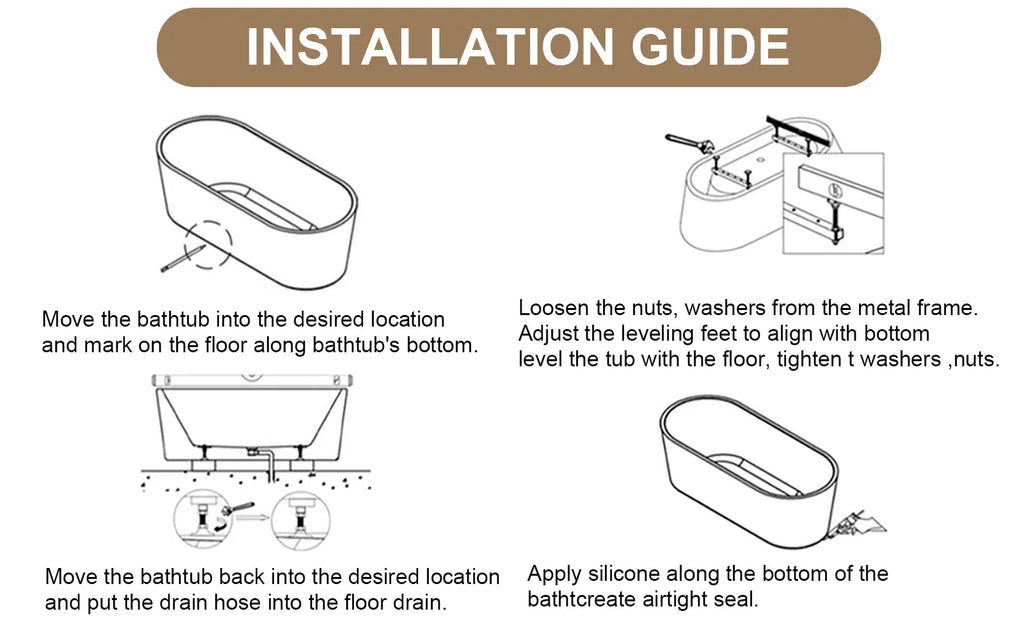 59'Rectangle Linear Acrylic Freestanding Bathtub Stand Alone Soaker Tub, Glossy White Acrylic, POP-UP Chrome Drain, cUPC Certified, - Eloy Royal