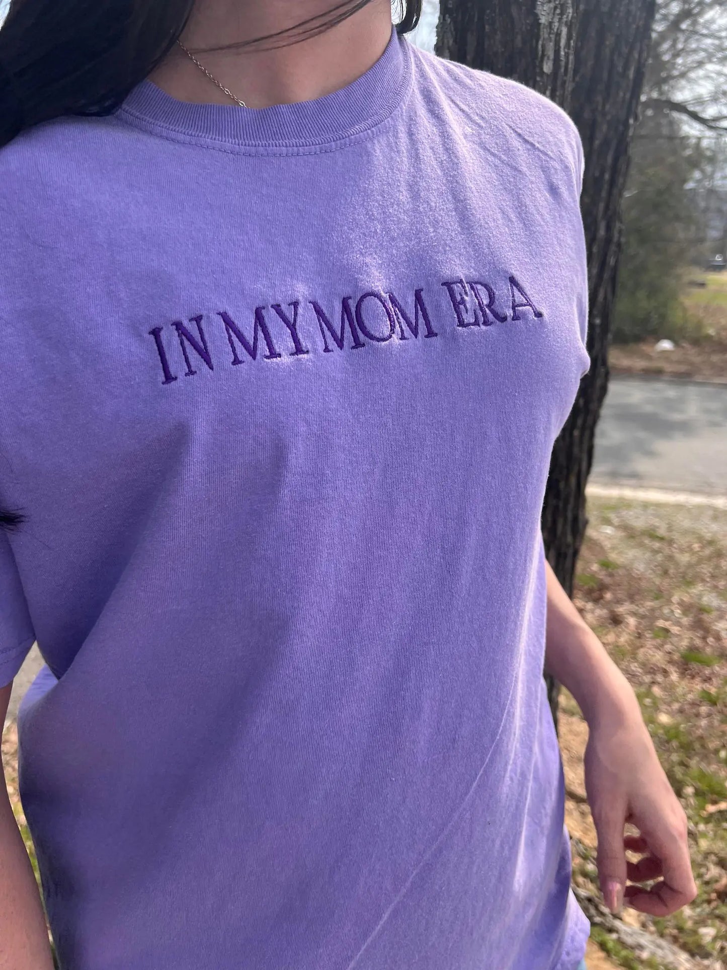 In My Mom Era Embroidered Tee