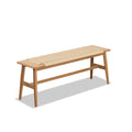 Woven Design Natural Oak Wood Dining Bench with Handwoven Cane Seat for Versatile Home Use