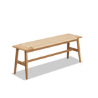 Woven Design Natural Oak Wood Dining Bench with Handwoven Cane Seat for Versatile Home Use