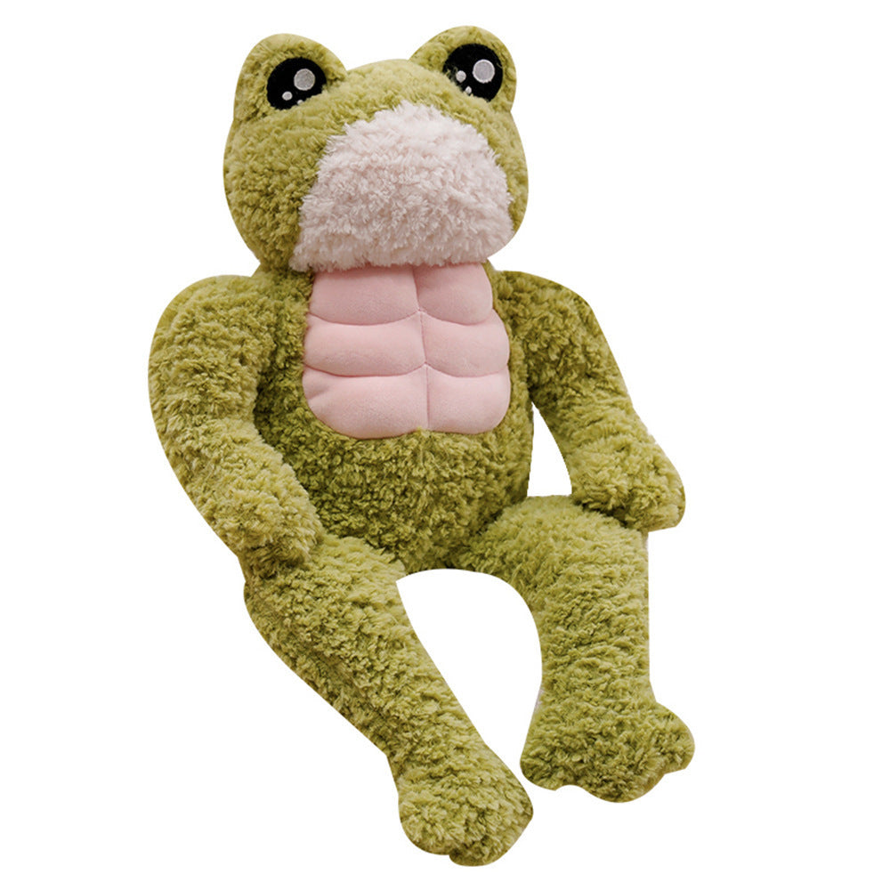 Hairy Muscle Frog Plush Toy Simulation Doll For Children