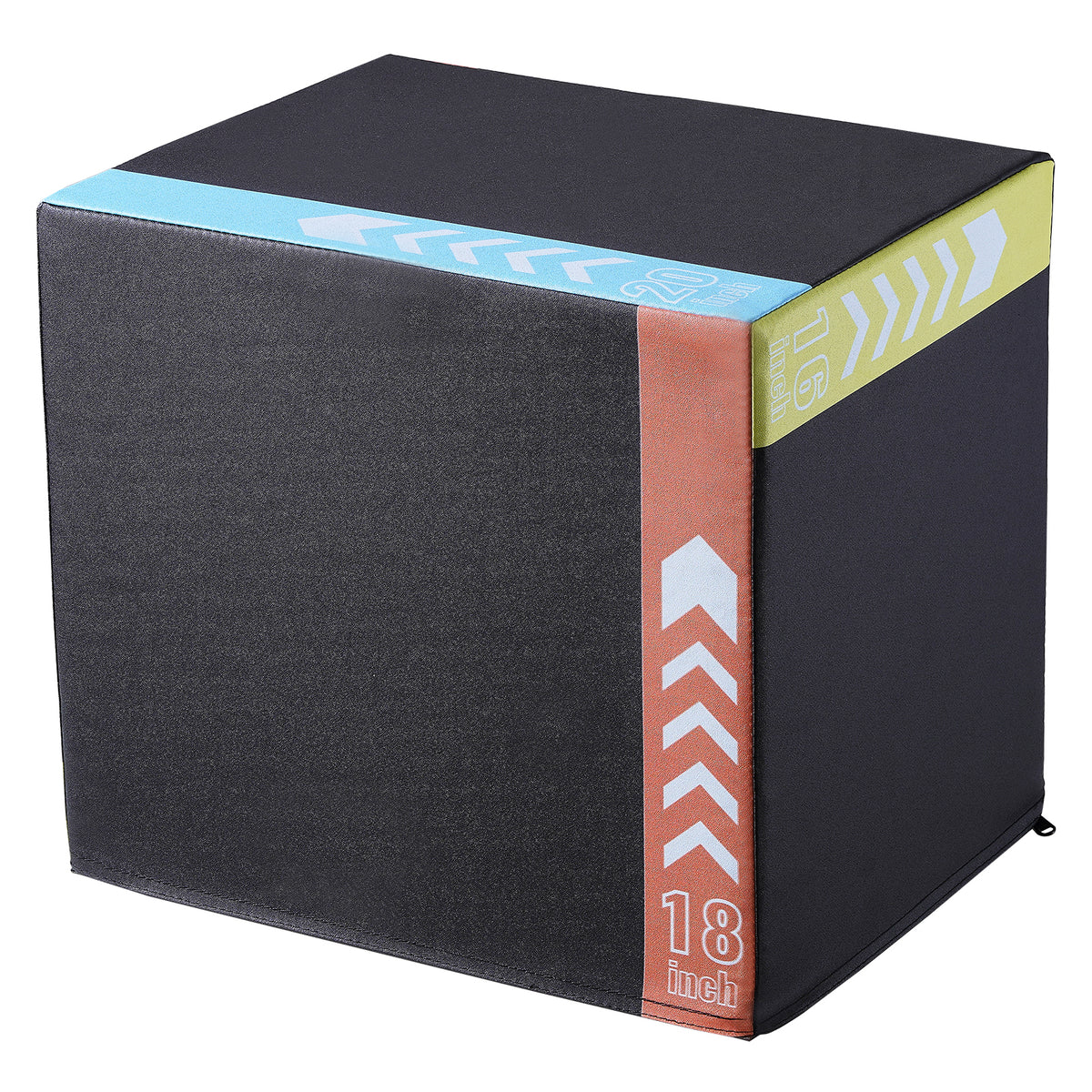 3 in 1 Plyometric Jump Box, 20/18/16 Inch Cotton Plyo Box, Platform & Jumping Agility Box, Anti-Slip Fitness Exercise Step Up Box for Home Gym Training, Conditioning Strength Training, Black