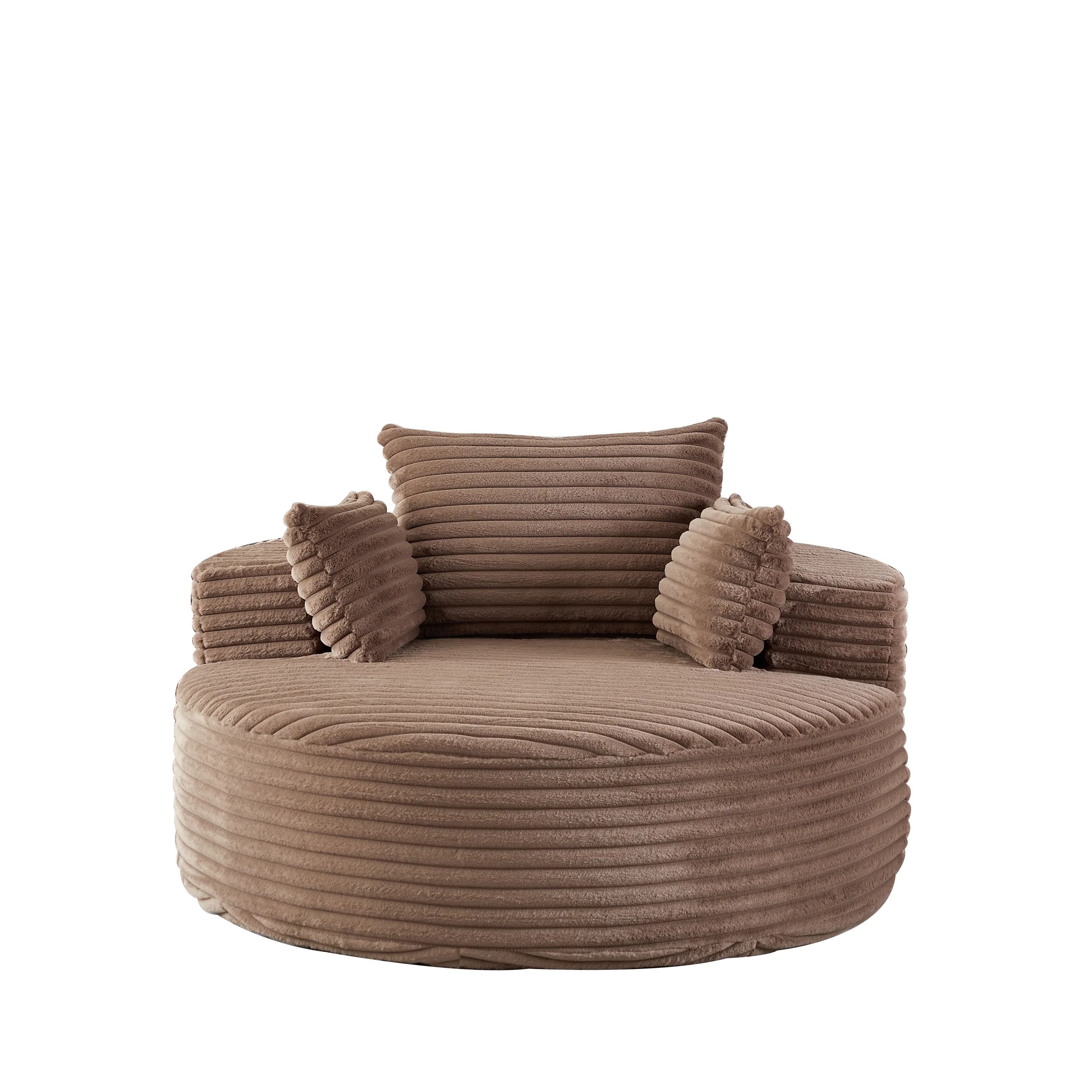 55'L Corduroy Sponge single sofa,No Assembly Required,Fluffy Modern Sleeper Chair for Living room, Bedroom, Lounge and Projection Room(Not a swivel chair.) - Eloy Royal