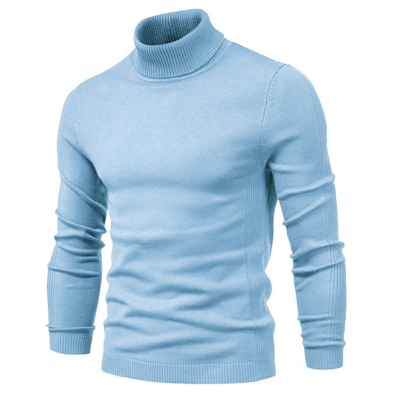 High Neck Men's Casual Knit Sweater