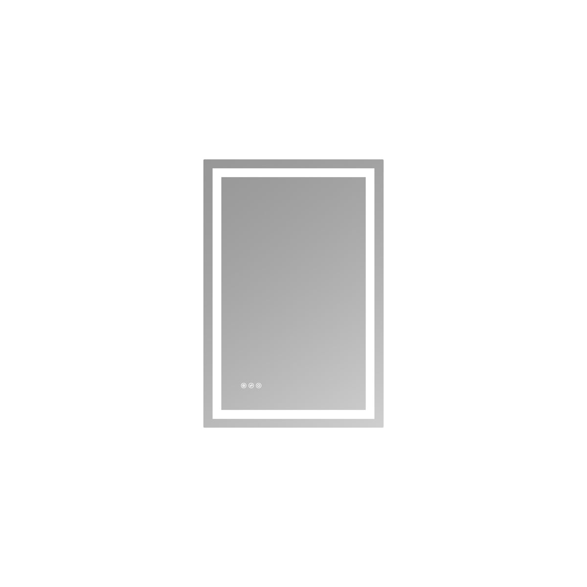24'x36'LED Bathroom Mirror,Front-Lit and Back-Lit, Stepless Dimmable, 3 Colors CRI90+, Brightness Memory, Shatter-Proof,Anti-fog LED Vanity Mirror, IP44 Waterproof