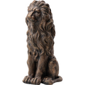 20.5' Lion Statue, Resin Outdoor Guardian Sculpture, Simulated Animal Decor for Villa, Garden, Park & Resort, Patriotic Independence Day Decoration for Home & Courtyard