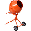 370W Portable Electric Concrete Mixer Cement Mixing Barrow Machine Mixing Mortar Handle with Wheel (4.6 cu/ft.)