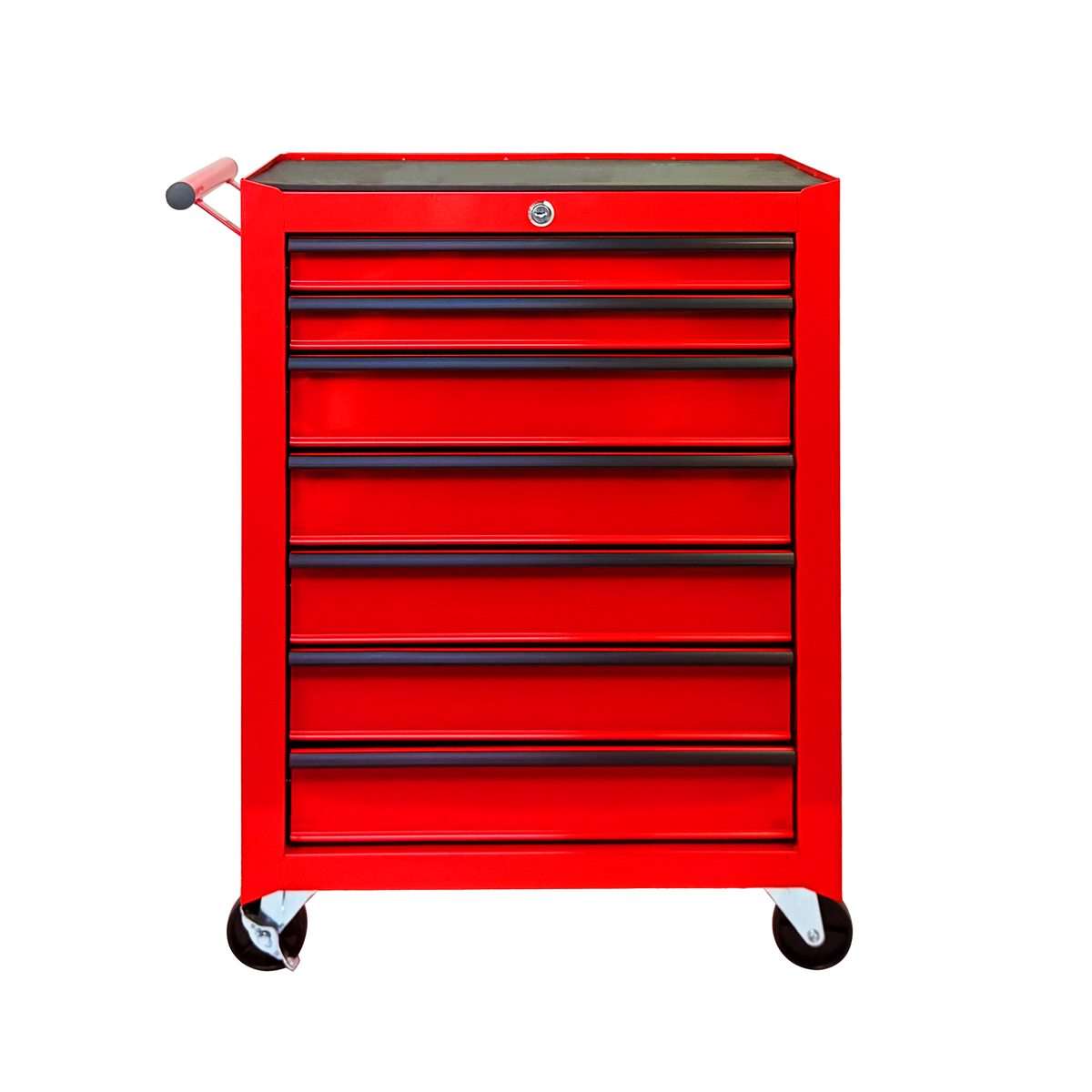 Rolling Metal Tool Chest with 7 Drawers, 20' 7-Drawer Tool Chest Cabinet with Ball Bearing Drawer Slides, Steel Tool Storage Box Organizer  -RED