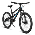 A26207 26 Inch Steel Frame Shock Fork Plus Shock Absorber 21-speed Unisex Mountain Bike