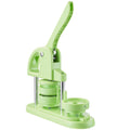 Button Maker Machine, 2.28 in, Plastic Pin Maker with 100pcs Button Parts, Circle Cutter and Hex Wrenches, Reinforced Ergonomic Handle, for DIY Badges, Personalized Pins and Key Chains, Green