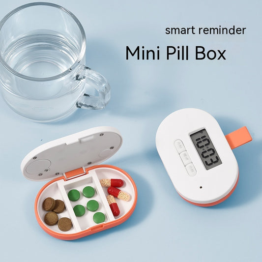 Electronic Pill Box Reminder Intelligent Timing Voice Portable - Eloy Royal