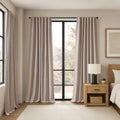 2-PK 52x95' Sound blocking/Total blackout curtain panel pair Linen