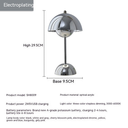 Rechargeable Bud Atmosphere Table Lamp Bedside Decorative Lamp - Eloy Royal