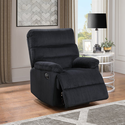 Lucie G00250A-RC Glider Recliner , Black